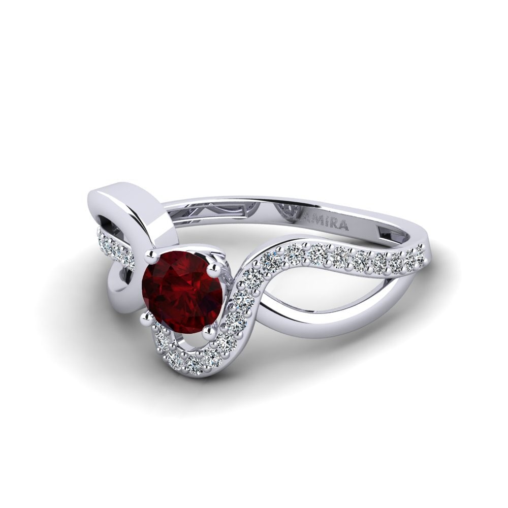 Garnet Engagement Ring Zamsaz