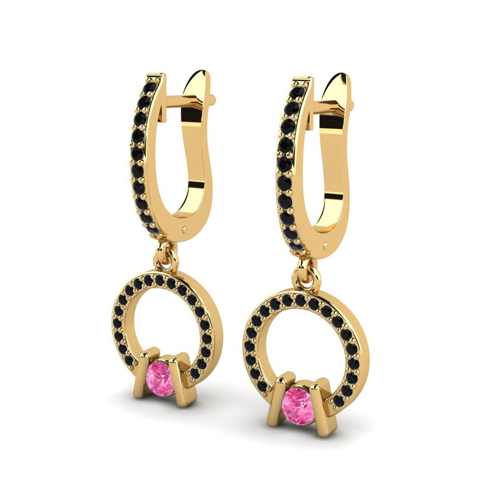 Saphir Rose Boucle d'oreille femme Zarita