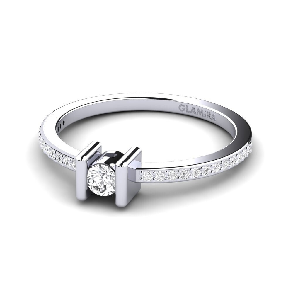 Zafiro blanco Anillo de compromiso Zarita
