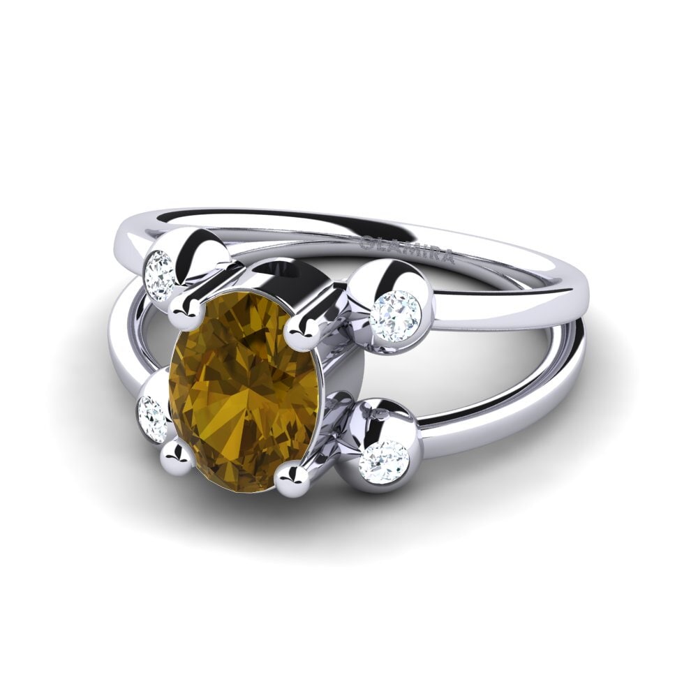 Circón Marrón Anillo de compromiso Zelda