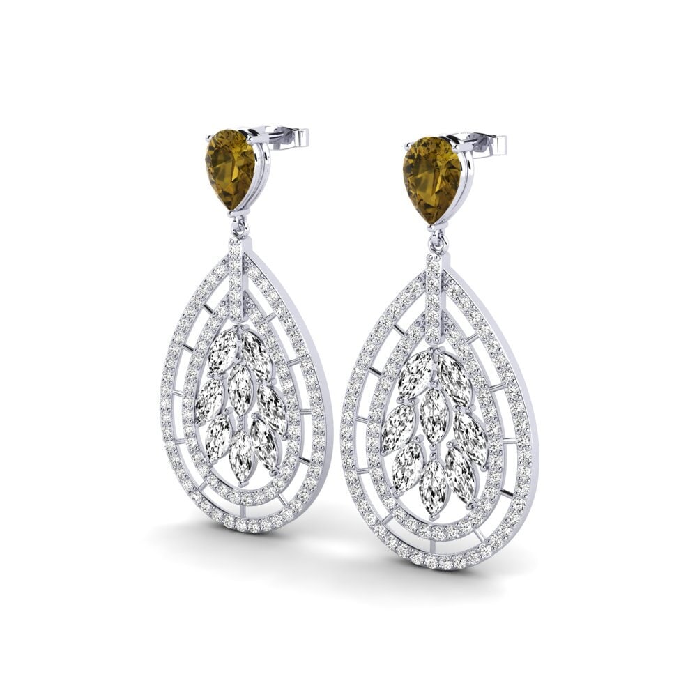 Đá Zircon Nâu Bông tai nữ Zelinos