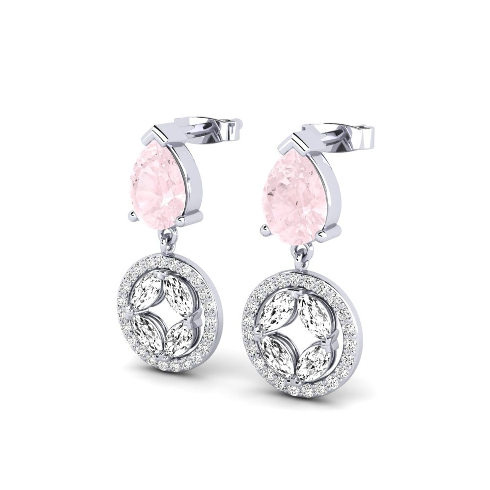 Pear Rose Quartz Women's Earring Zenia