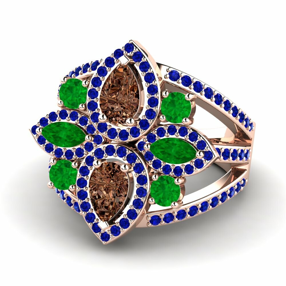 Diamante café Anillo Zenobia