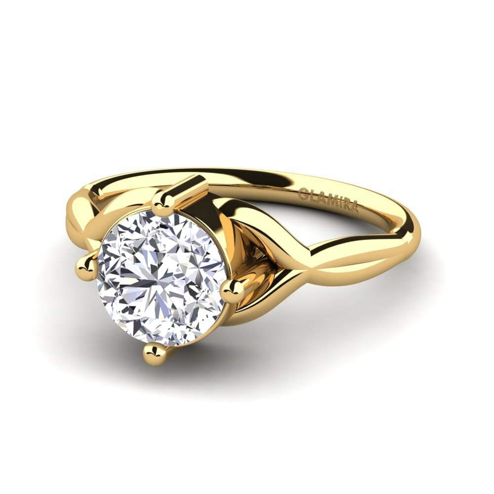 Design Solitaire 585 Yellow Gold Engagement Rings