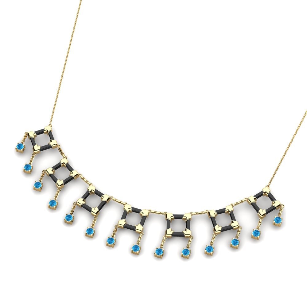 Topacio azul Collar de Mujer Zink