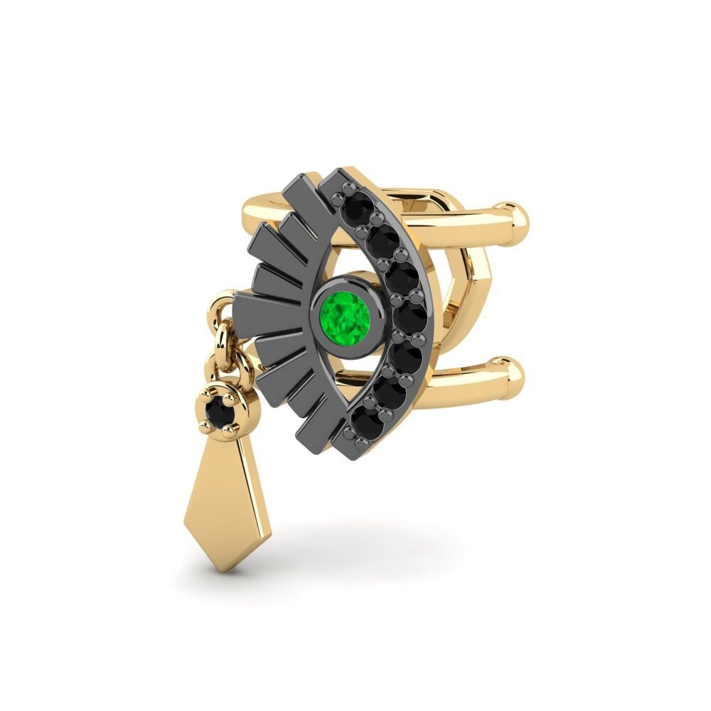 Émeraude Boucle d'oreille femme Zlo