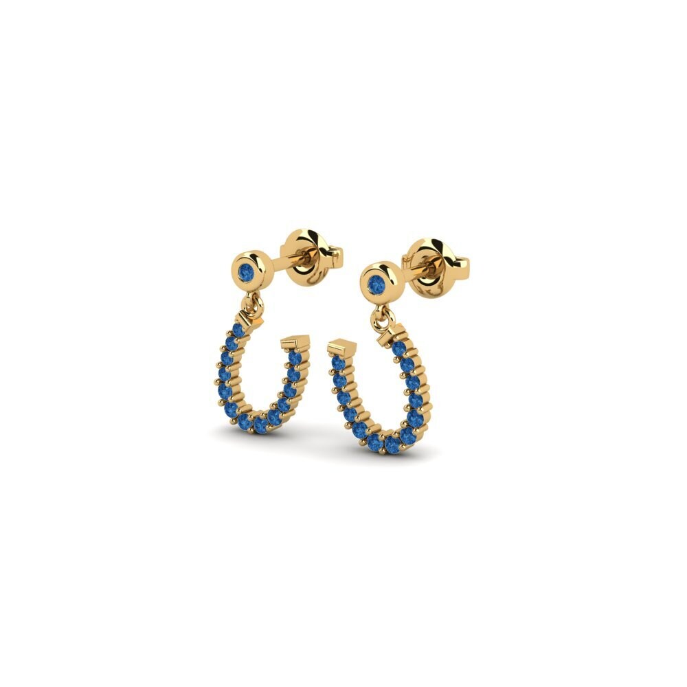 sapphire-zirconia Women's ต่างหู Zmiennaja