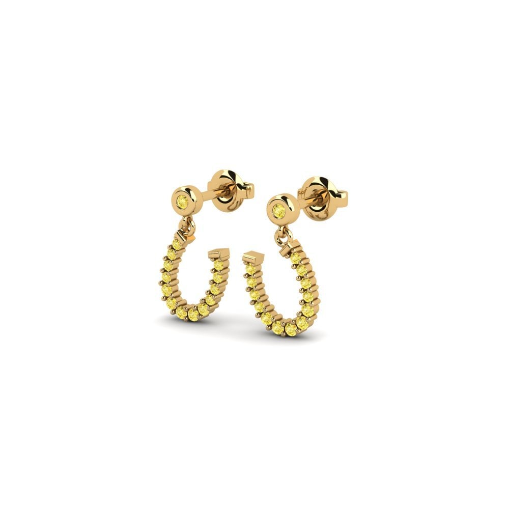 Yellow Sapphire Women's Earring Zmiennaja