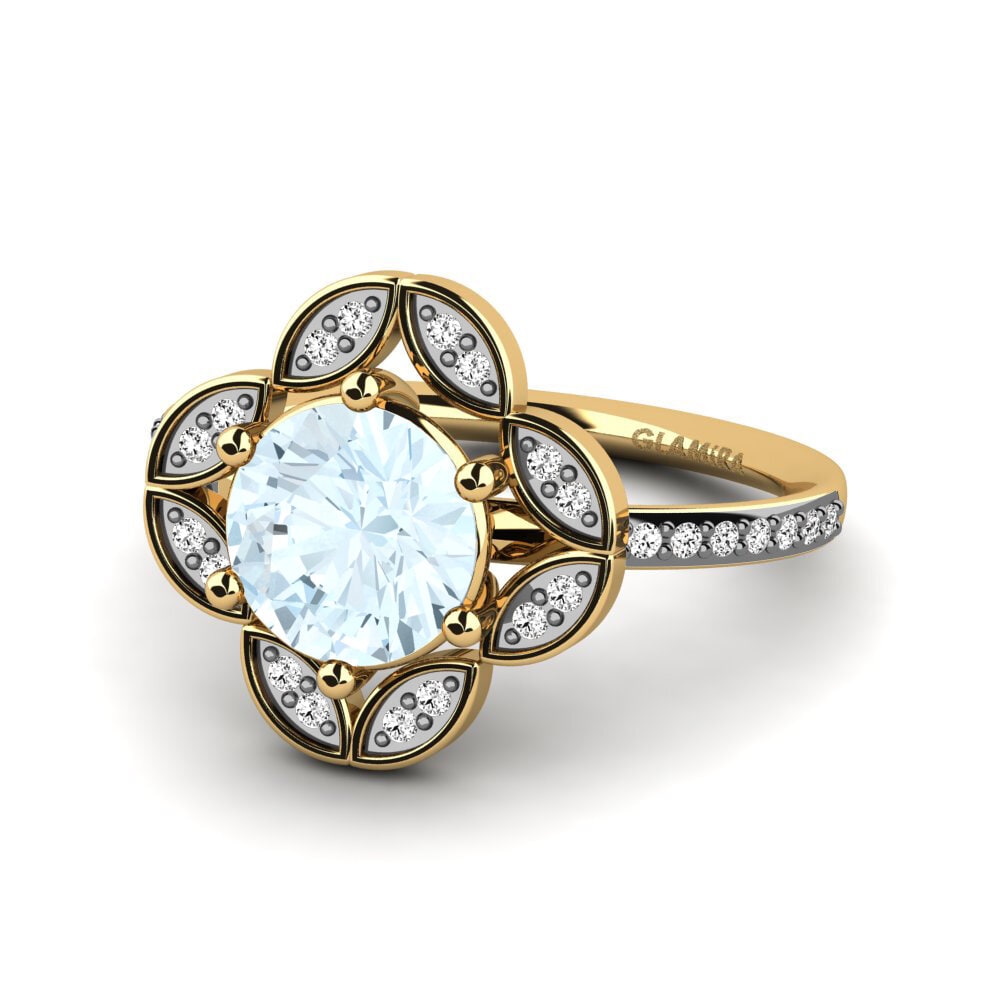 Aquamarine Engagement Ring Zofia