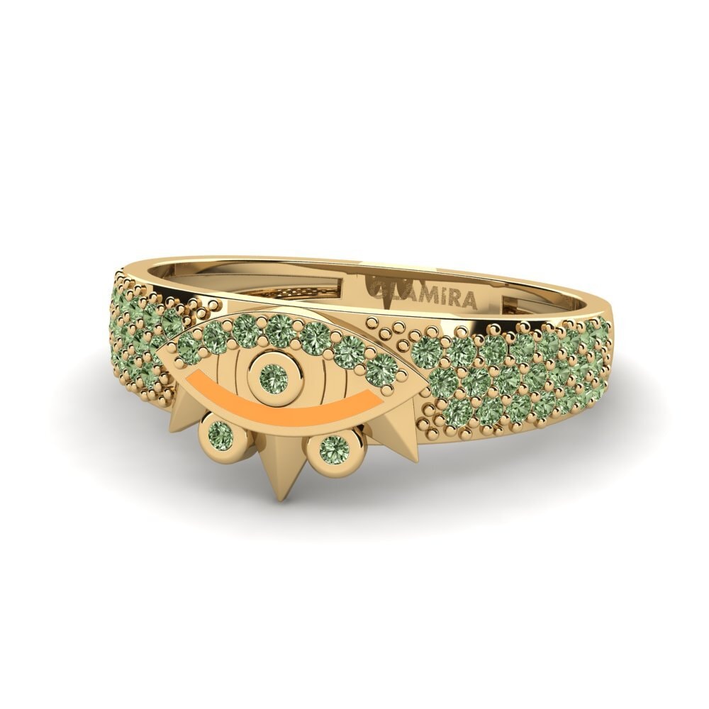 Diamante Verde Anel Zokongola