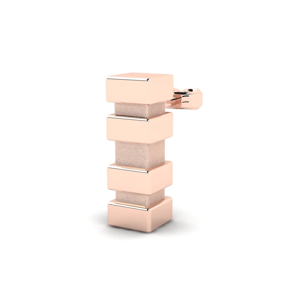 14ct Rose Gold Men's Earring Zonzer