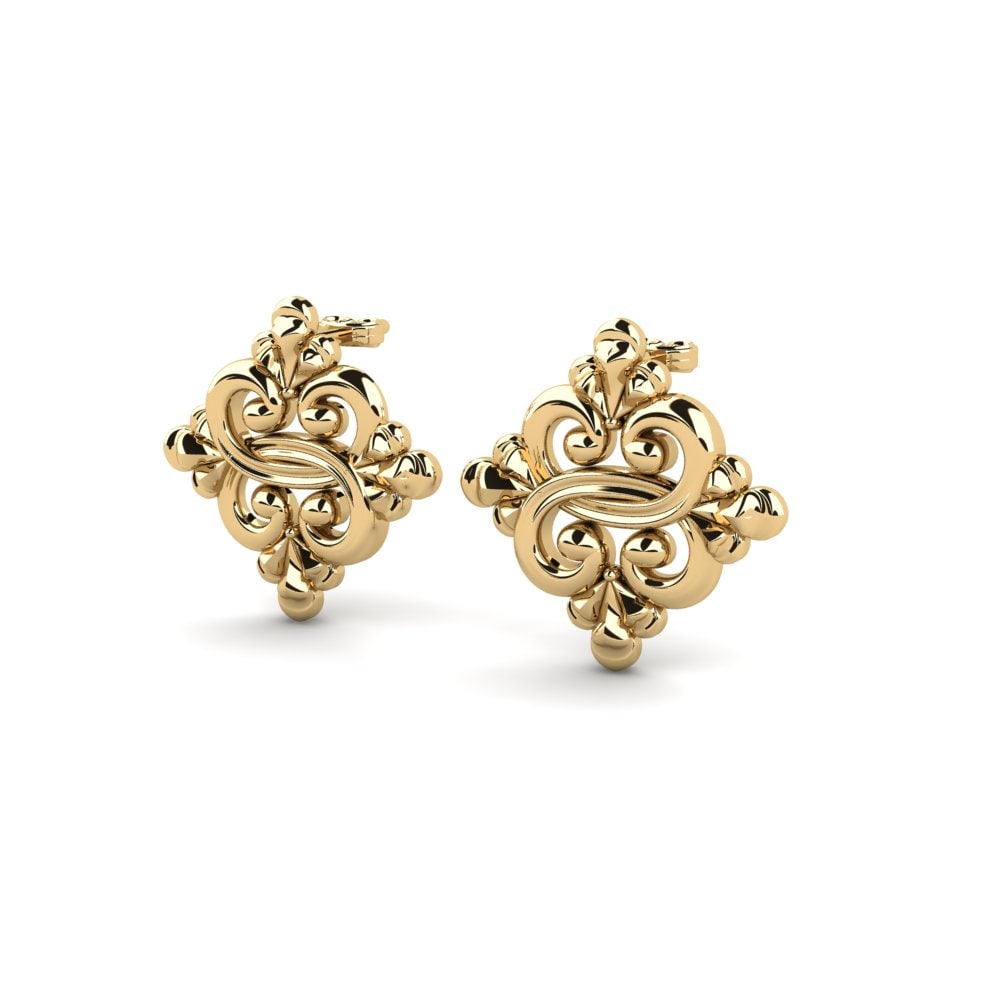 9k Oro Amarillo Pendientes Zoontne