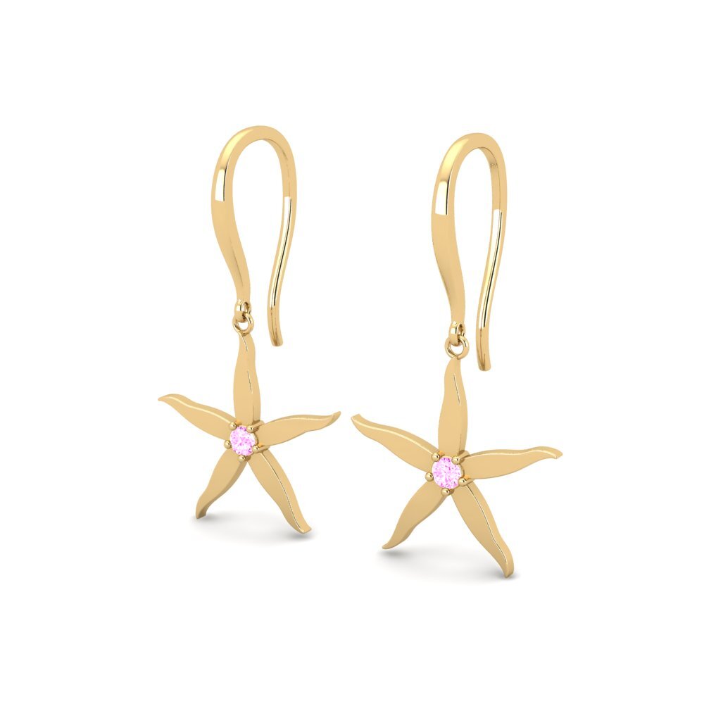 Saphir Rose Boucle d'oreille femme Zorana