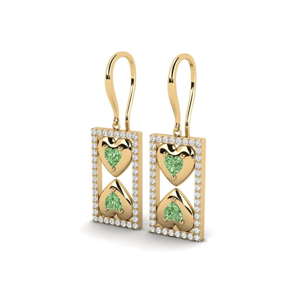 Diamant Vert Boucle d'oreille femme Zoril