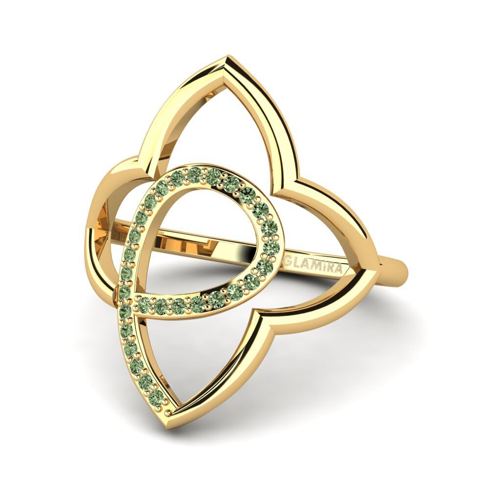 Diamante Verde Anillo Zulma