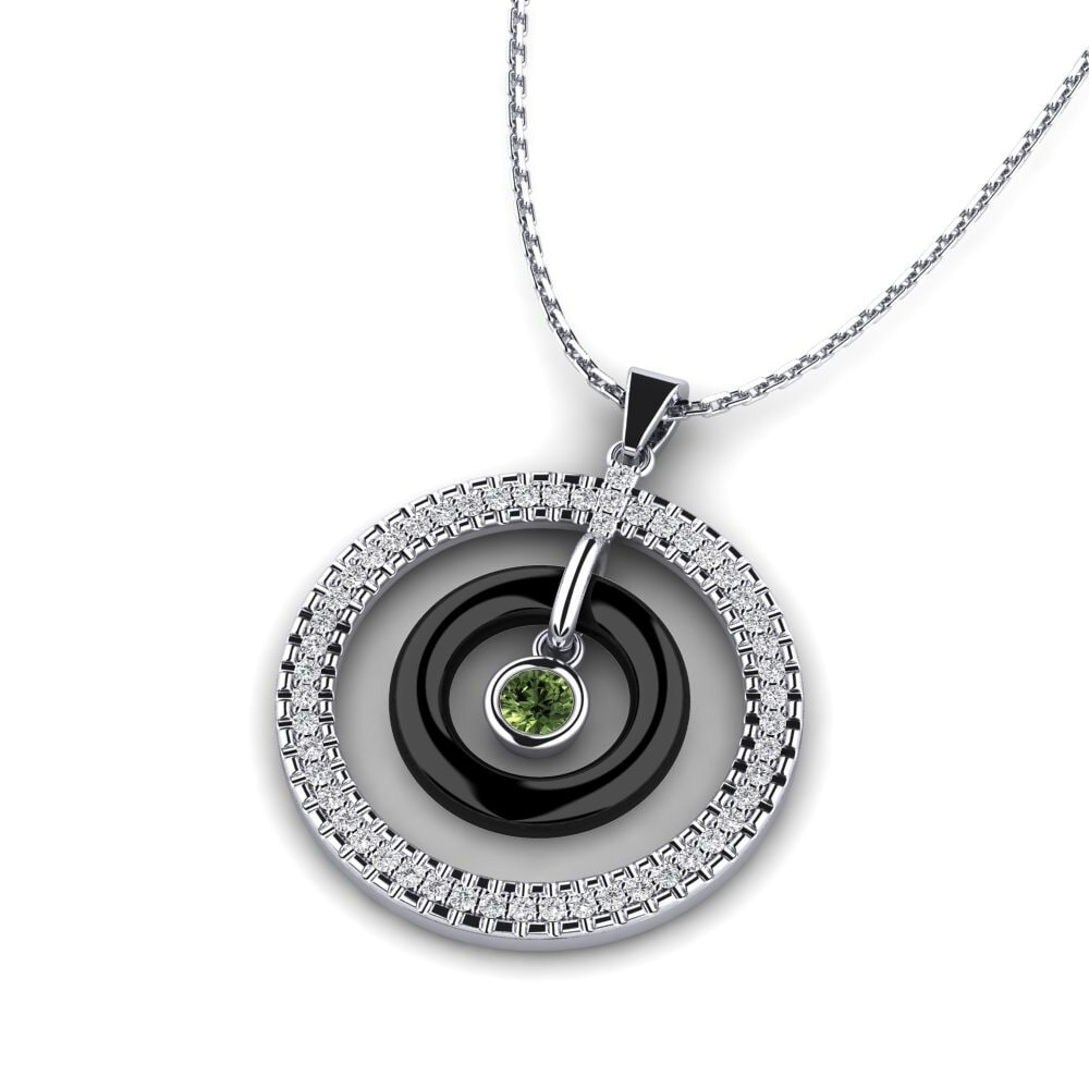 Zafiro Verde Colgante de Mujer Zumwalt