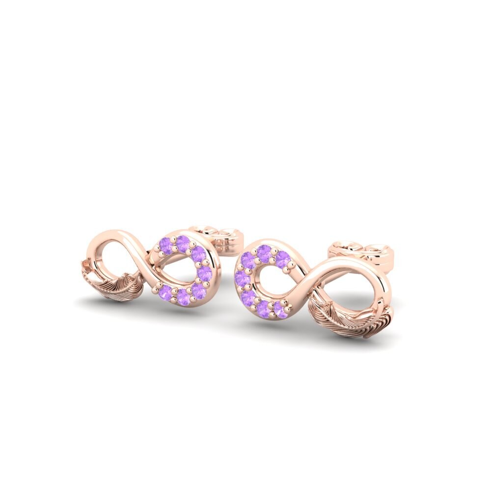 Améthyste Boucle d'oreille femme Zvezda