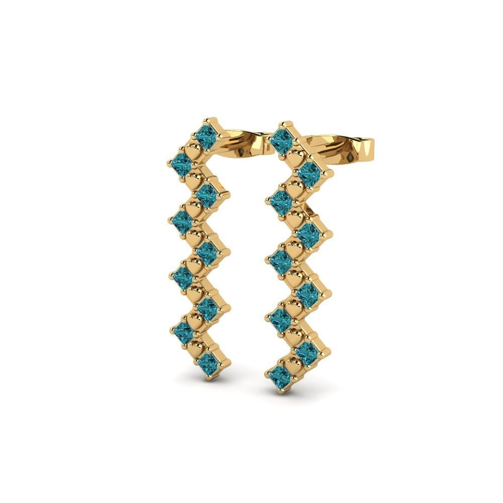 Blue Diamond Women's Earring Zviad