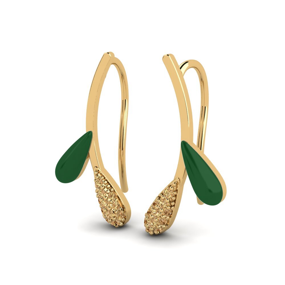 Brown Diamond Women's Earring Zweig