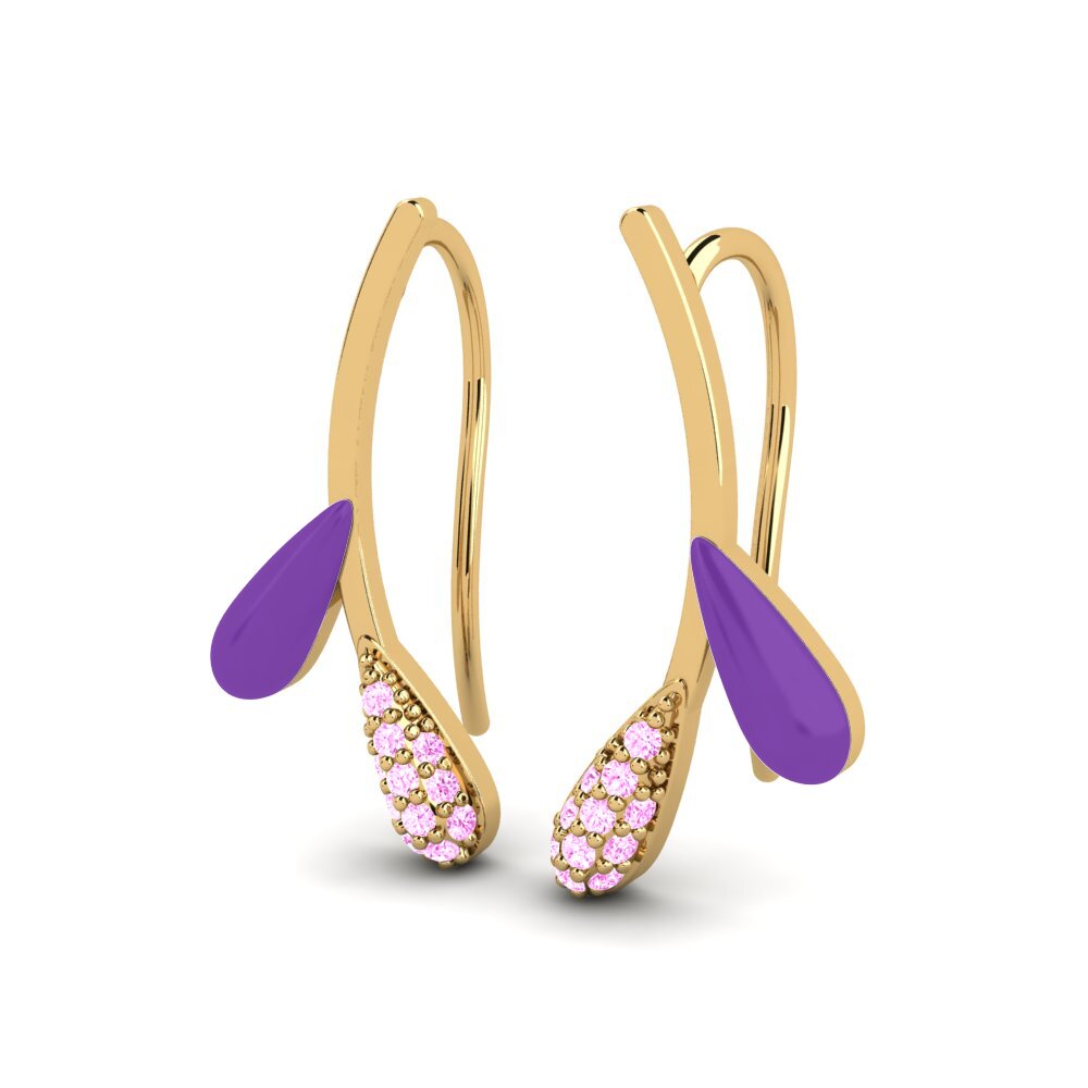 Pink Sapphire Women's Earring Zweig