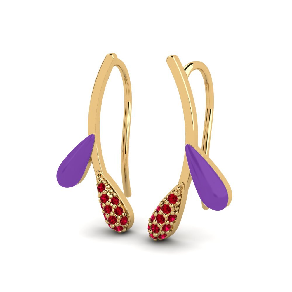 Red Zirconia Women's Earring Zweig