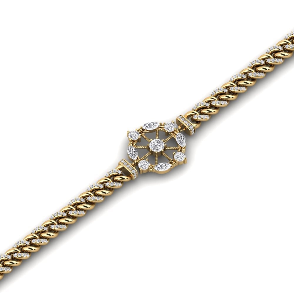 Compre Pulsera de Mujer Reassay en corte Redondo 0.25 Quilates 9k Oro ...