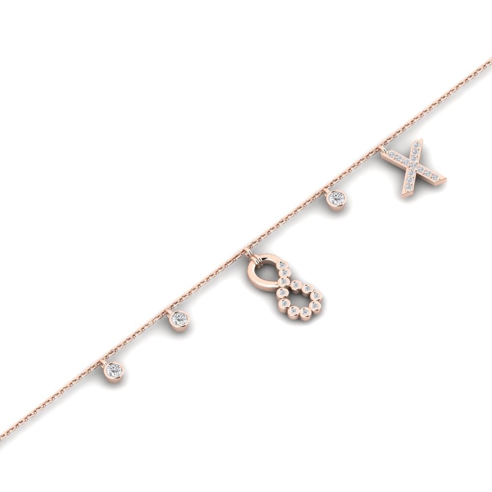 Compre Pulsera de Mujer Berjumpa - X en corte Redondo 0.21 Quilates 14k ...