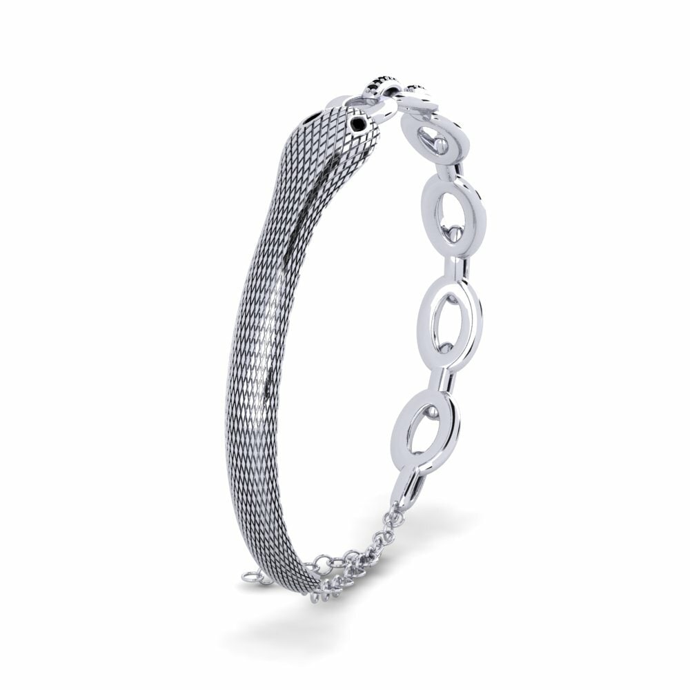 14ct White Gold Marquise Black Diamond Women's Bangle Availability view 4