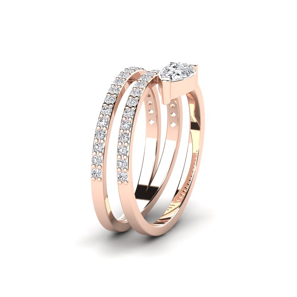 Mathil Designs Pedir GLAMIRA Anillo Mathil en corte Pera 0.33 Quilates 9k Oro Rosa ...