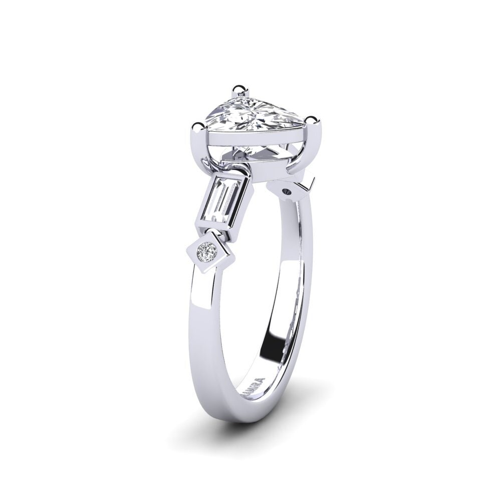 Conga Rings Buy 1.2 Carat Trillion cut 14k White Gold Diamond Engagement Ring Conga ...