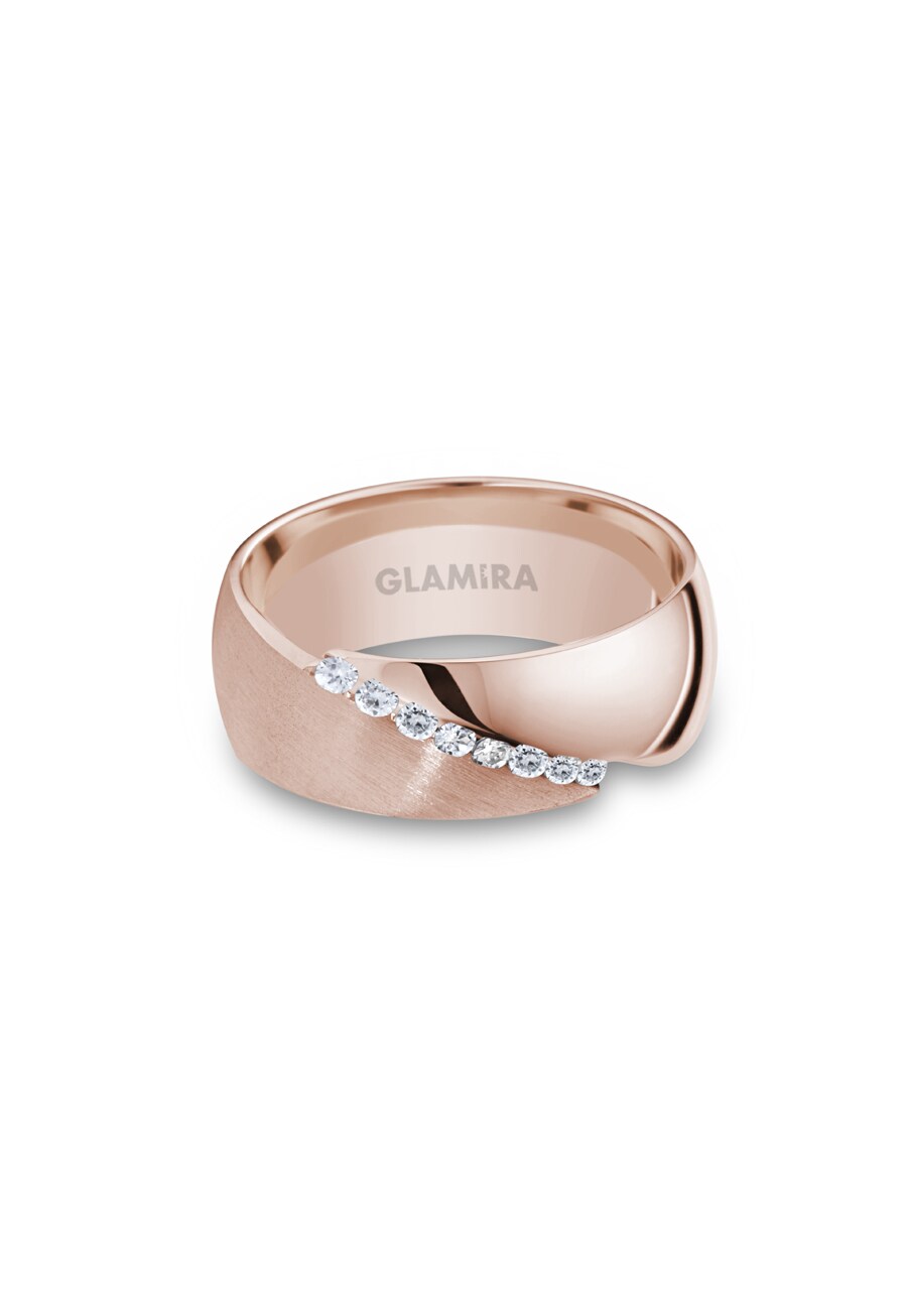 Set Di Fedi Nuziali In Acciaio Inox Con Zirconi AAA, 2.5 Ct - Marimor Jewelry