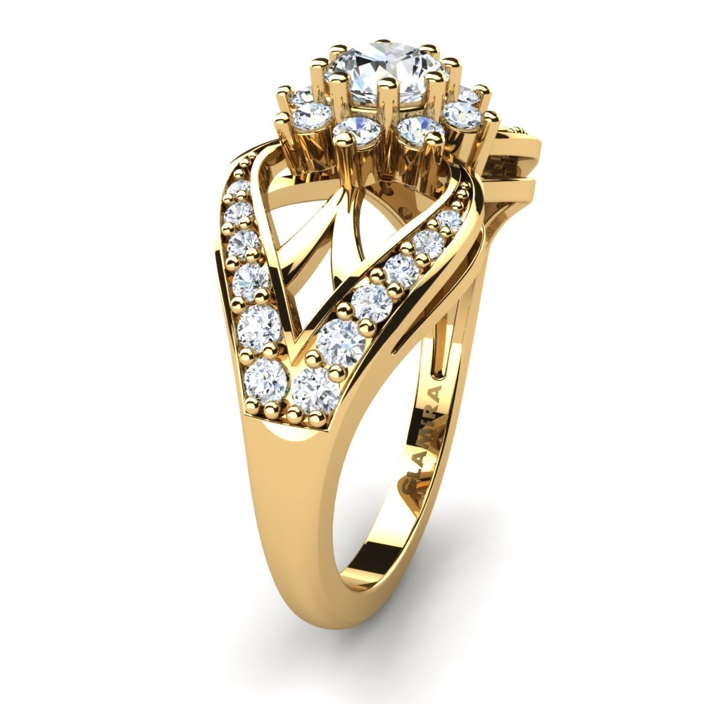Anello Eternità Oro Giallo 10k – Fascia Con Zirconi Rotondi 1 Ct, Misura 7, Channel Set