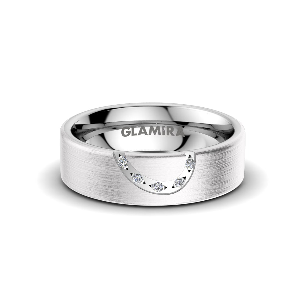 Order 0.05 Carat 925 Silver Diamond Wedding Ring Dynamic Structure 6mm ...