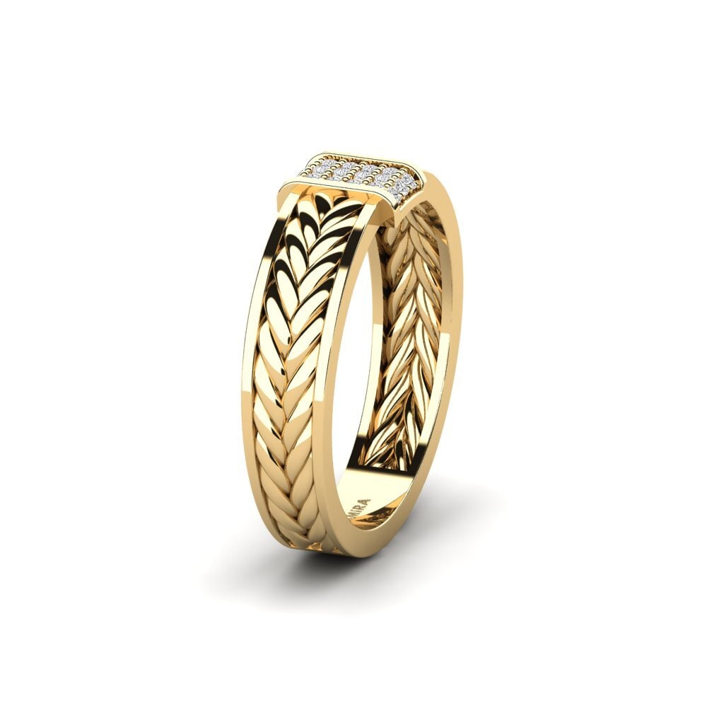 Koop Heren ring Colmar in Rond geslepen 9K Geel Diamant | GLAMIRA.nl