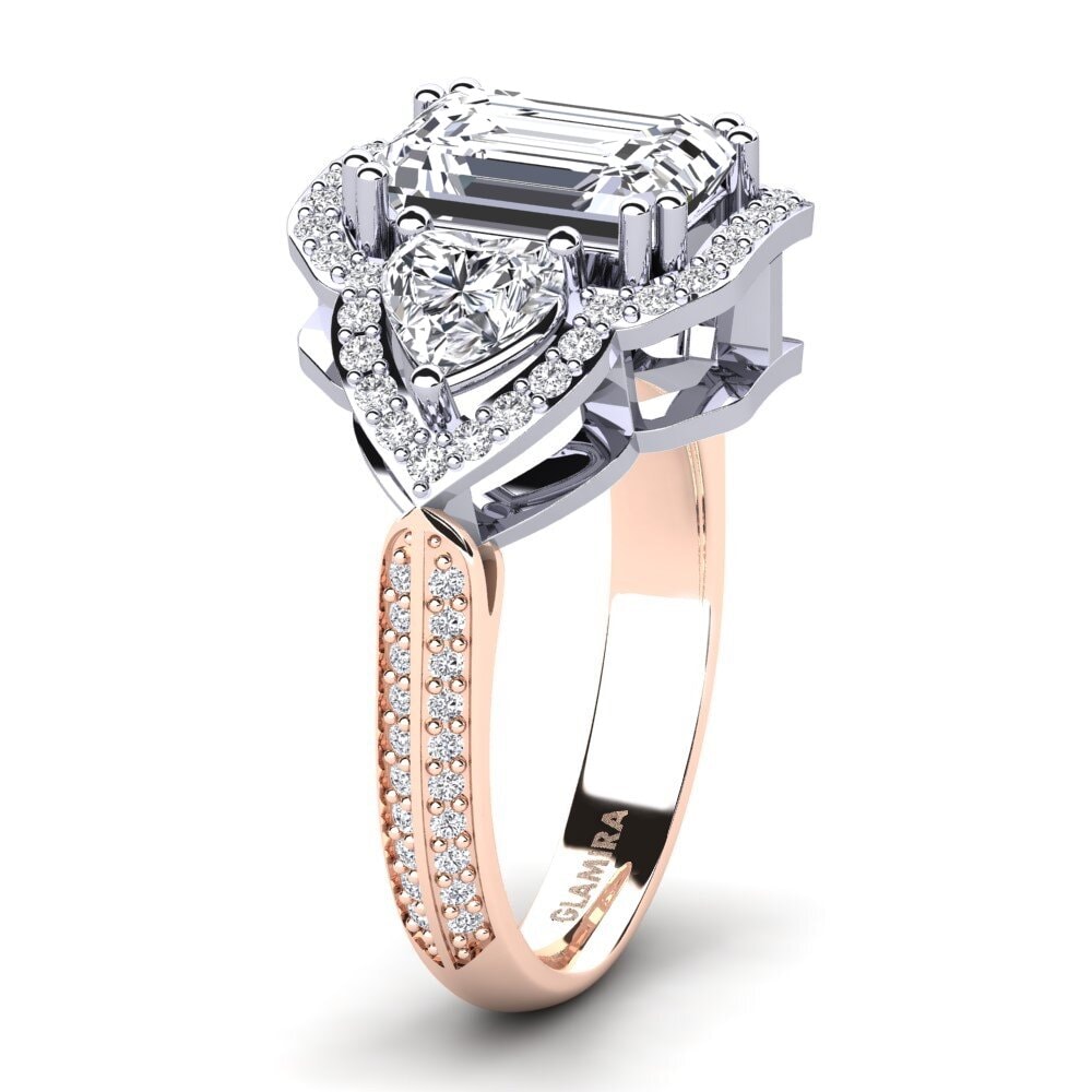 Bague De Fiançailles Oore Jewelry URSULA - Or Rose 14 Carats, Alexandrite, Taille 7, Neuf Avec étiquettes