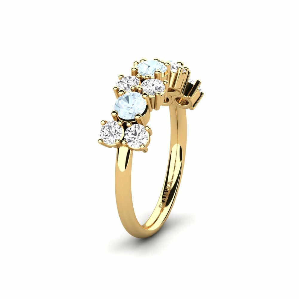 Alliances pour femmes Aigue-marine Éternité 4.01 - 20.0 Carats