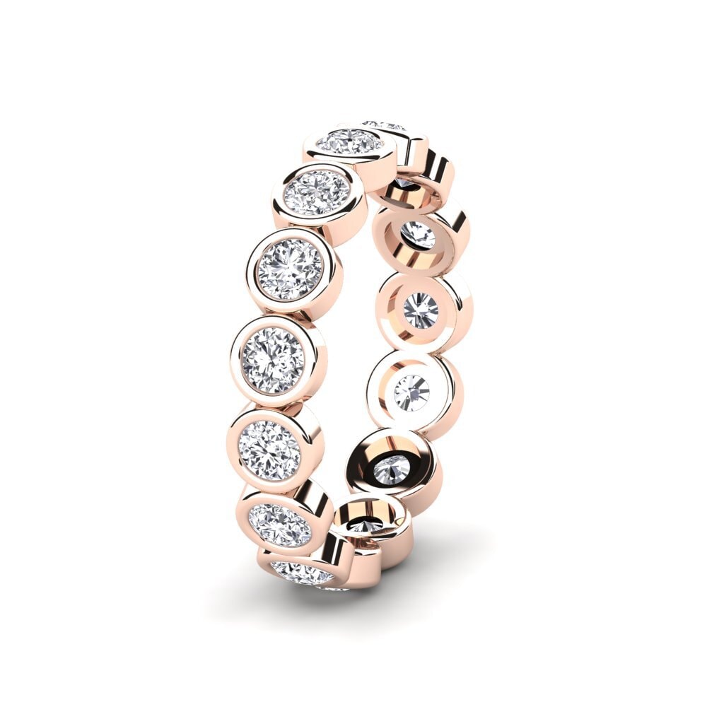 Alliances pour femmes Or rose 14k Diamant Éternité