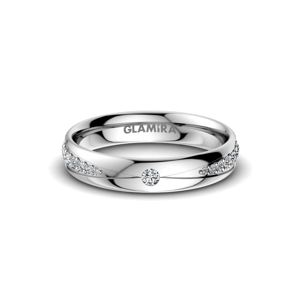 Compre Starting Compre Anel de Casamento Unique Start 4 mm em 925 Prata de lei Zircônia ...