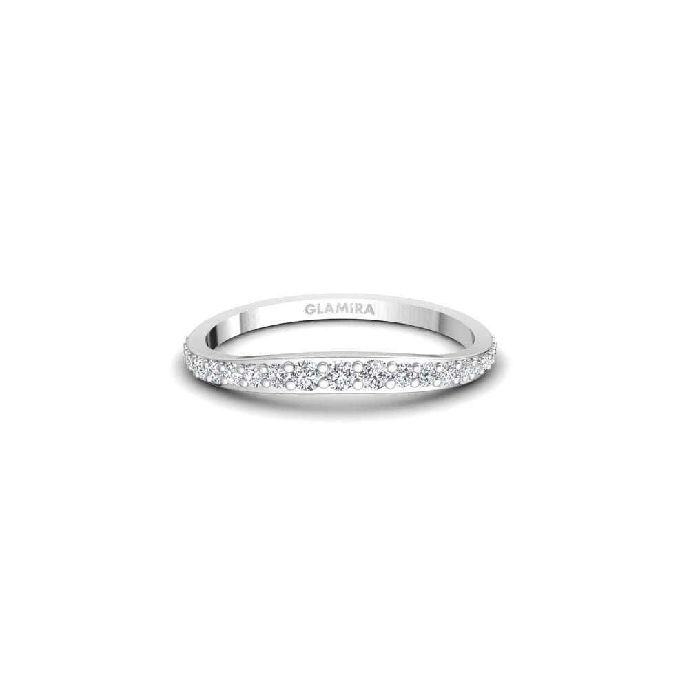 Fede Nuziale 4mm Uomo/donna 18 Carati Placcata Oro Con Zirconi Bianchi