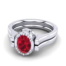 Dual Use 0.51 - 1.00 Carat Ruby (Lab Created) Rings