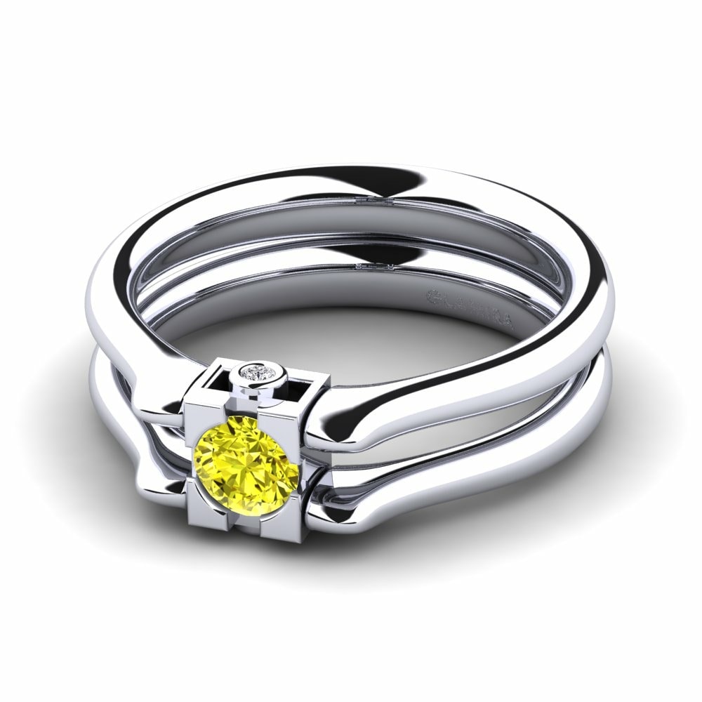Dual Use Yellow Diamond Rings