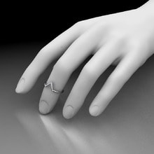 GLAMIRA Knuckle Ring Auzrial