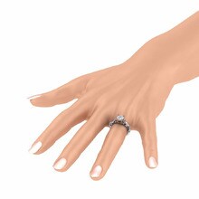 Zaročni prstan Primula 1.25 crt