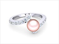 PEARL RINGS WITH DIAMOND