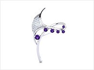 Amethyst Brosche