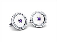 Amethyst Manschettenkn&ouml;pfe